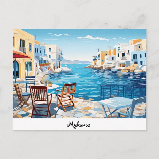 Briefkaart Mykonos (Voorkant)