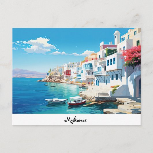 Briefkaart Mykonos (Voorkant)