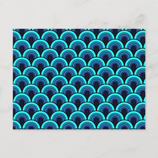 Briefkaart naadloos retropatroon (Voorkant)
