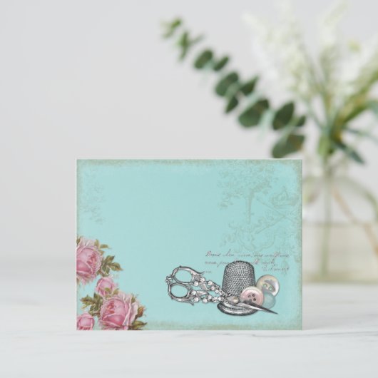 Briefkaart naaigarens (Staand voorkant)