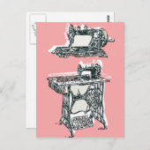 briefkaart  naaimachine (Voorkant / Achterkant)