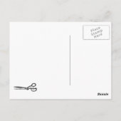 briefkaart  naaimachine (Achterkant)