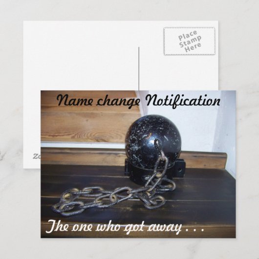 Briefkaart naamwijziging (Voorkant / Achterkant)