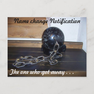 Briefkaart naamwijziging