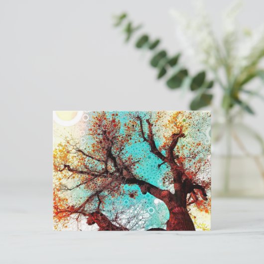 Briefkaart najaarbomen (Staand voorkant)