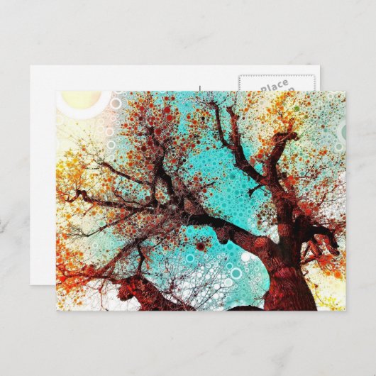 Briefkaart najaarbomen (Voorkant / Achterkant)