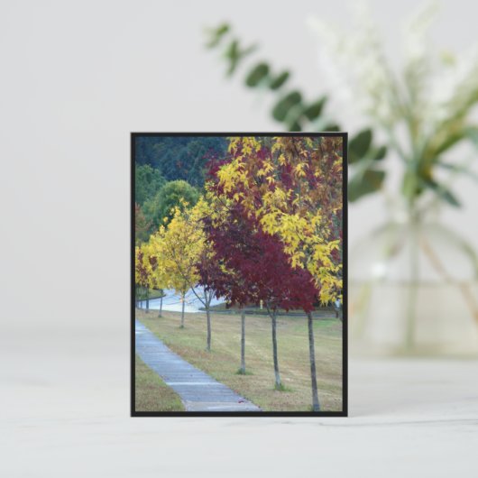 Briefkaart najaarbomen (Staand voorkant)