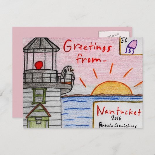 briefkaart "Nantucket" (Voorkant / Achterkant)