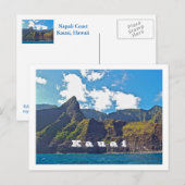 BRIEFKAART/NAPALI COAST/KAUAI,HAWAII BRIEFKAART (Voorkant / Achterkant)