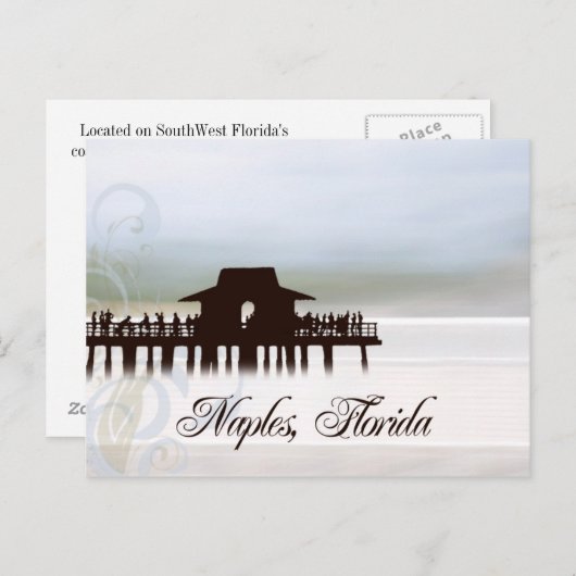 Briefkaart Napels Pier (Voorkant / Achterkant)