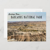 Briefkaart nationaal badlands (Voorkant / Achterkant)