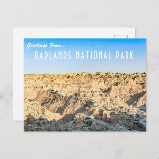 Briefkaart nationaal badlands (Voorkant / Achterkant)