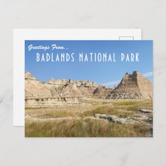 Briefkaart nationaal badlands (Voorkant / Achterkant)