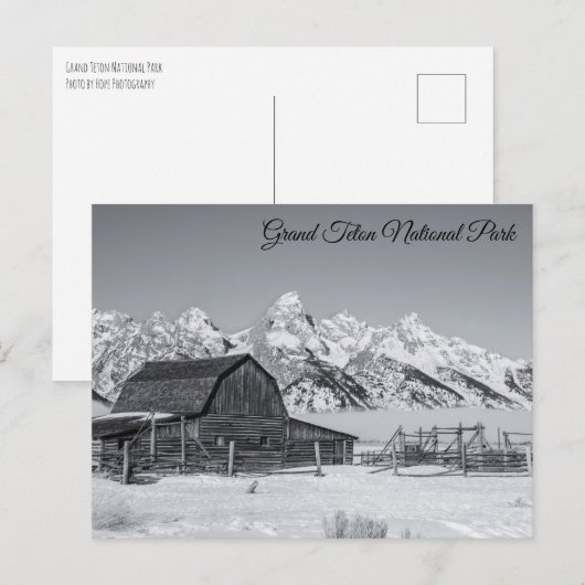 Briefkaart Nationaal Park Mormon Row Grand Teton (Voorkant / Achterkant)
