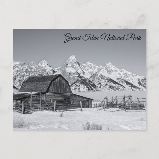 Briefkaart Nationaal Park Mormon Row Grand Teton (Voorkant)