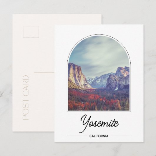 Briefkaart Nationaal Park Yosemite (Voorkant / Achterkant)