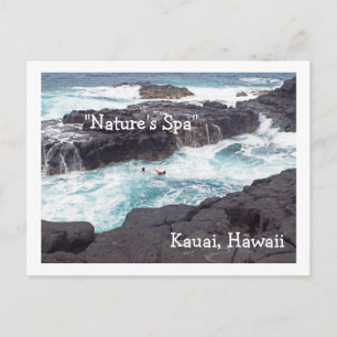 briefkaart, "NATUUR SPA"/KONINGENRUIMTE/KAUAI Briefkaart