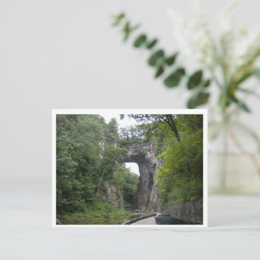 Briefkaart natuurlijke brug (Staand voorkant)