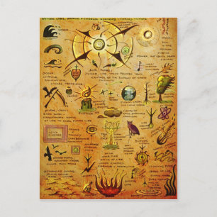 Briefkaart natuurlijke symbolen