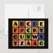 Briefkaart Naughty Alphabets (Voorkant / Achterkant)