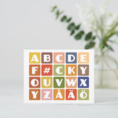 Briefkaart Naughty Alphabets (Staand voorkant)