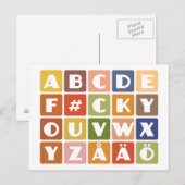 Briefkaart Naughty Alphabets (Voorkant / Achterkant)