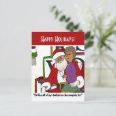 Briefkaart Naughty List (Staand voorkant)