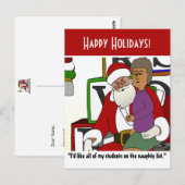 Briefkaart Naughty List (Voorkant / Achterkant)