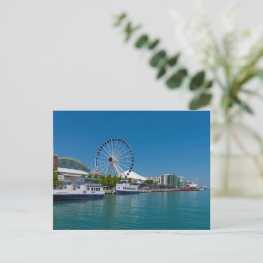 Briefkaart Navy Pier (Staand voorkant)