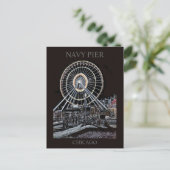 Briefkaart Navy Pier Chicago (Staand voorkant)