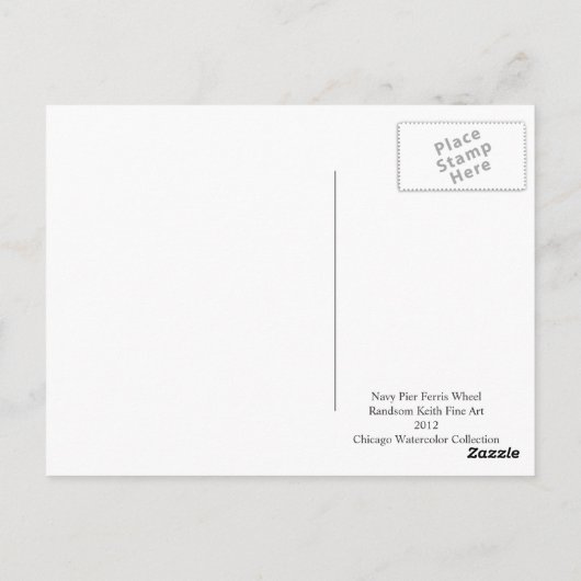 Briefkaart Navy Pier Chicago (Achterkant)