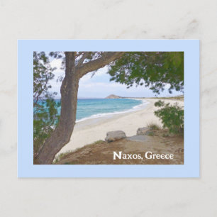 briefkaart/ Naxos, Griekenland/strand Briefkaart