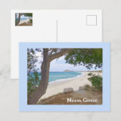 briefkaart/ Naxos, Griekenland/strand Briefkaart (Voorkant / Achterkant)