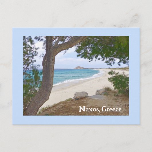 briefkaart/ Naxos, Griekenland/strand Briefkaart (Voorkant)