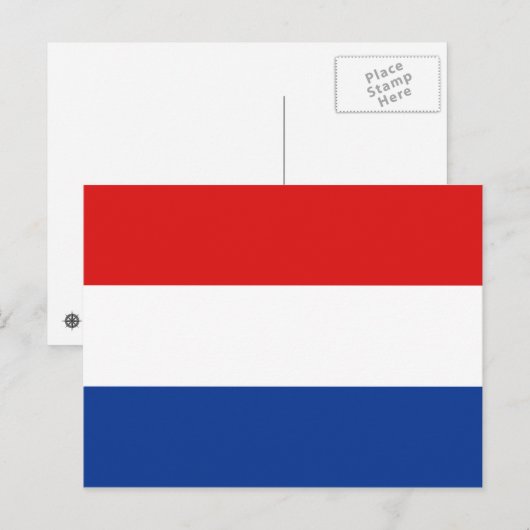 Briefkaart Nederlandse vlag (Voorkant / Achterkant)