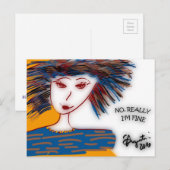 Briefkaart - Nee, ik ben echt prima - (Voorkant / Achterkant)