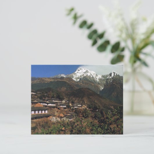 Briefkaart Nepal Annapurna - Gandrung (Staand voorkant)