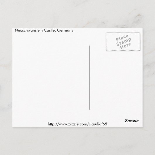 Briefkaart Neuschwanstein Castle (Achterkant)
