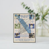  Briefkaart New England Eclipse Path 1932 (Staand voorkant)