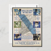  Briefkaart New England Eclipse Path 1932 (Voorkant / Achterkant)