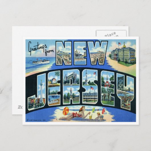  Briefkaart New Jersey (Voorkant / Achterkant)