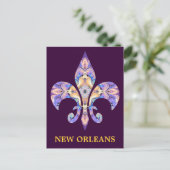 Briefkaart New Orleans fleur-DE-Lis (Staand voorkant)