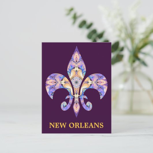 Briefkaart New Orleans fleur-DE-Lis (Staand voorkant)