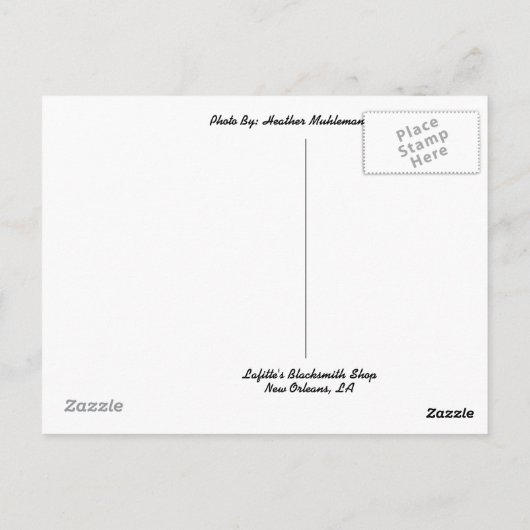 Briefkaart New Orleans Louisiana Lafitte's Bar (Achterkant)