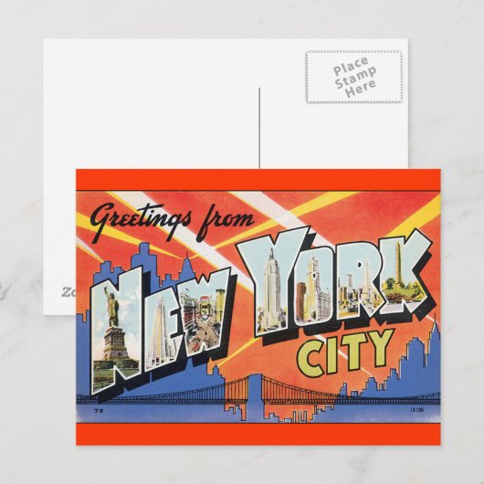  Briefkaart New York (Voorkant / Achterkant)