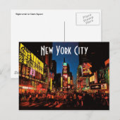 Briefkaart New York City (Neon) (Voorkant / Achterkant)