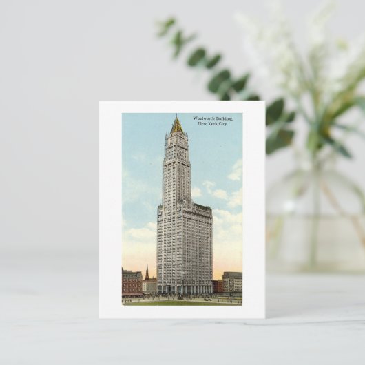 Briefkaart, New York City, Woolworth Building 1913 Briefkaart (Staand voorkant)