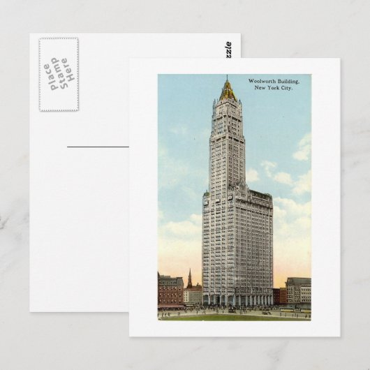 Briefkaart, New York City, Woolworth Building 1913 Briefkaart (Voorkant / Achterkant)