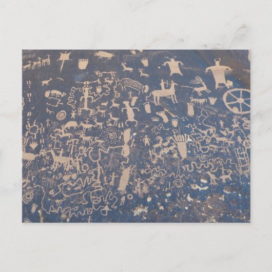 Briefkaart Newspaper Rock (Voorkant)
