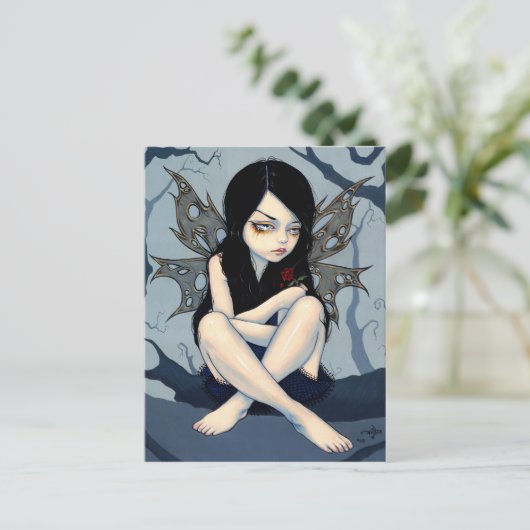 briefkaart "Niets links naar dromen" (Staand voorkant)